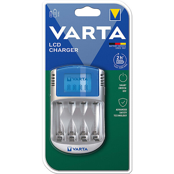 VARTA Ladegerät LCD Charger m.12V+USB 57070