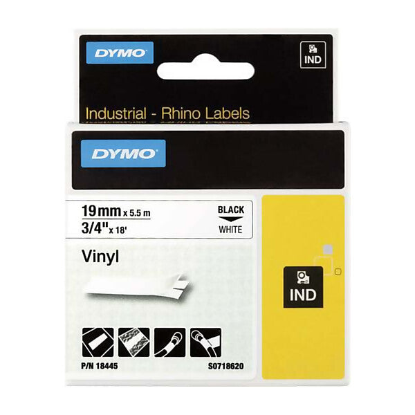 NWL Band ID1 Vinyl 19mm/5,5m schwarz auf weiß 18445