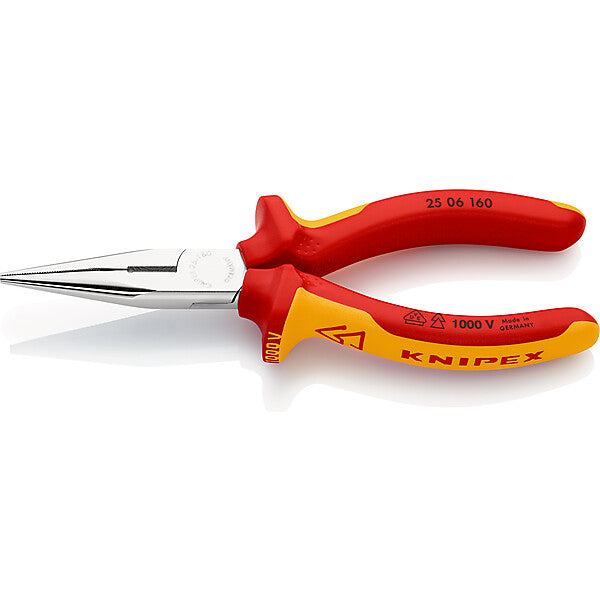 KNIPEX Flachrundzange mit Schneide, 160mm 25 06 160
