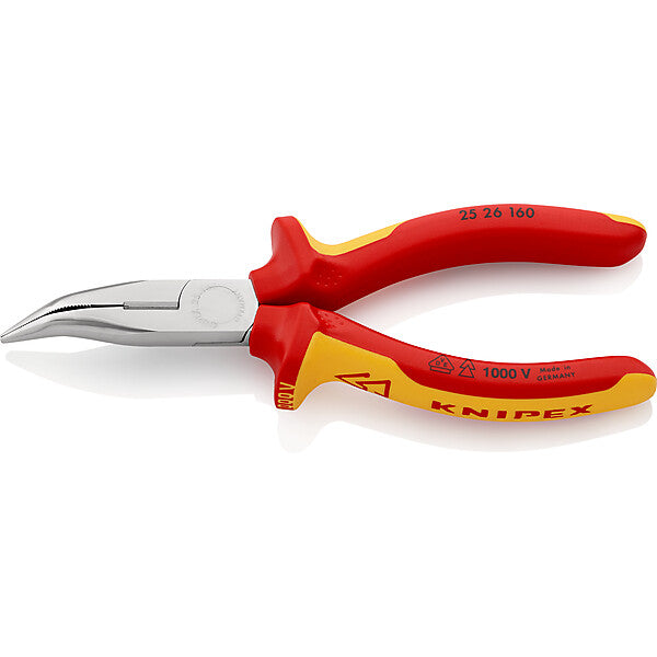 KNIPEX Flachrundzange mit Schneide, 160mm 25 26 160