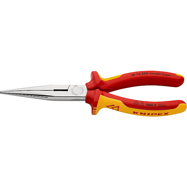 KNIPEX Flachrundzange mit Schneide, 200mm 26 16 200