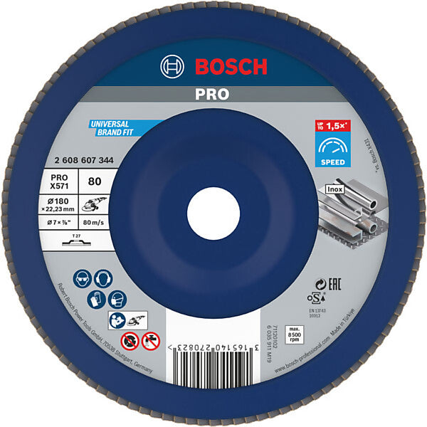 Bosch Elektrowerkzeuge PRO X571 Fächerschleifscheibe 2608607344
