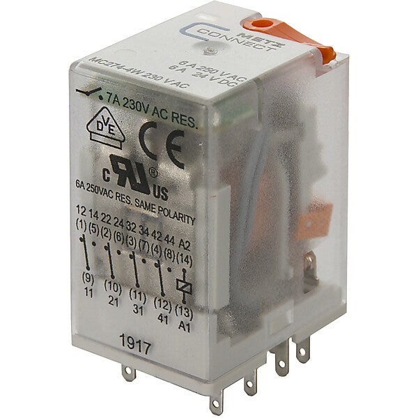 METZ CONNECT Industrierelais 4W,230VAC,7A 110017-05.14.07