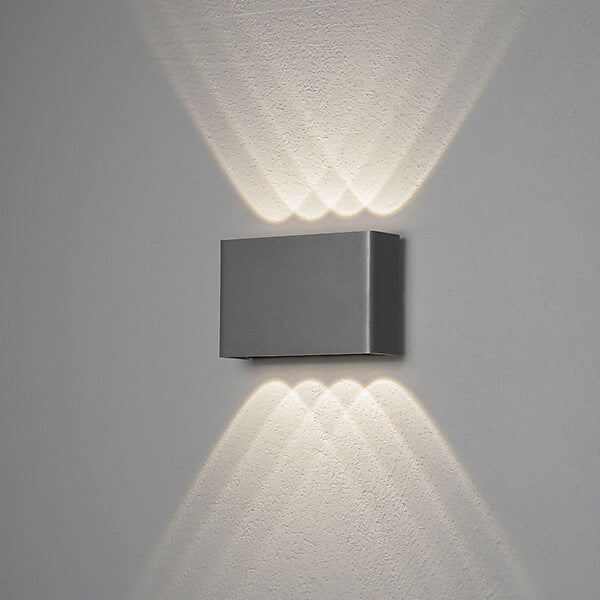 Gnosjö Konstsmide LED-Wandleuchte Chieri 4x2 anthrazit 7865-370