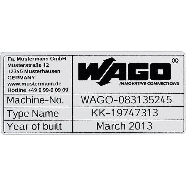 WAGO Etikett si 44x99mm 500Stck/Roll 210-804