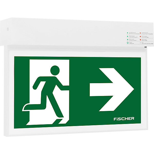 FiSCHER Akkumulatorentechnik LED-Rettungszeichenleuchte EB 3/8h,18m,IP40 SKR-U383At2