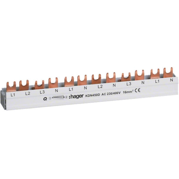 Hager Phasenschiene 3P,+N 80A 16qmm 12M KDN450D