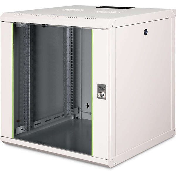 DIGITUS Wandschrank mit Glastür RAL7035 HE 12 DN-19 12U-6/6