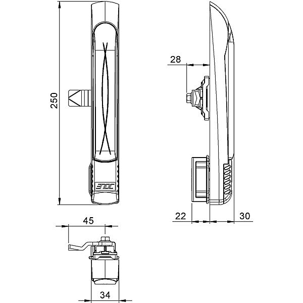 ENOC Schwenkhbelgriff LS 95 X1