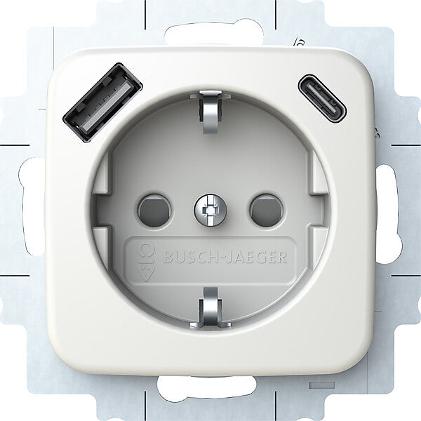 Busch-Jaeger SCHUKO Steckdose USB-A+C 20 EUCB2USBAC-214