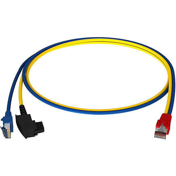 homeway Y-Patchkabel LAN/TAE bl/ge 0,5m HCAHNG-B2404-A005