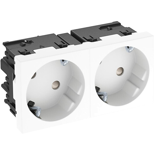 OBO Steckdose 33 Grad, 2-fach Schutzkontakt,Con.45 STD-D3SC RW2