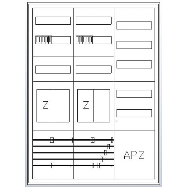 ABN Zählerschrank eHZ 2Z 2R 1V1APZ S37EA322