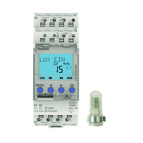 Theben Dämmerungsschalter m.Aufbaulichtsensor LUNA 112 top3 AL