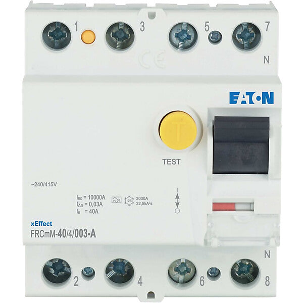 Eaton FI-Schalter 40A, 4p, 30mA, Typ A FRCMM-40/4/003-A