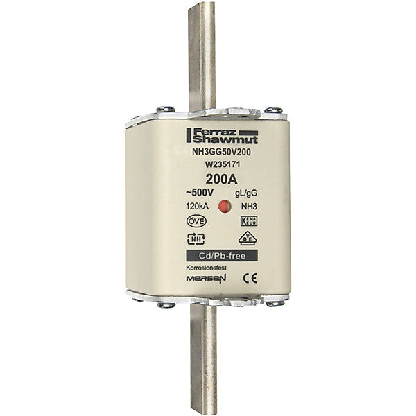 Mersen NH-Sicherungseinsatz SF Gr.3 gG 200A/500V KM NH3GG50V200