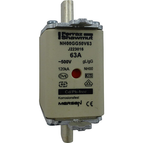 Mersen NH-Sicherungseinsatz SF Gr.00 gG 63A/500V KM NH00GG50V63