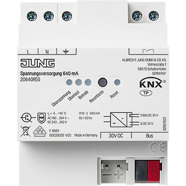 JUNG Spannungsversorgung 640mA, KNX 20640 REG