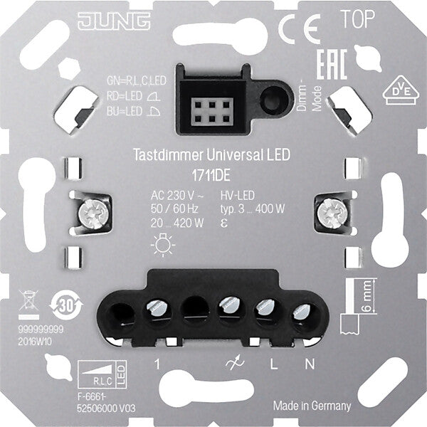 JUNG LED-Tastdimmer Universal 1711 DE