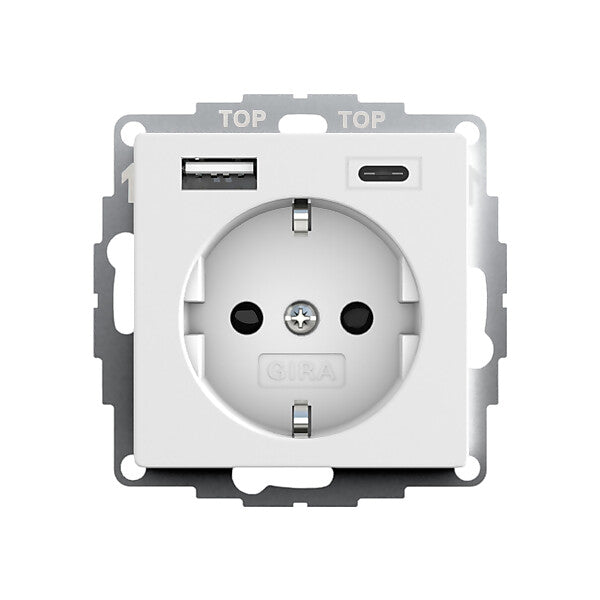 Gira USB-Spannungsversorgung 1xTypA, 1xTypC DC5V 245927