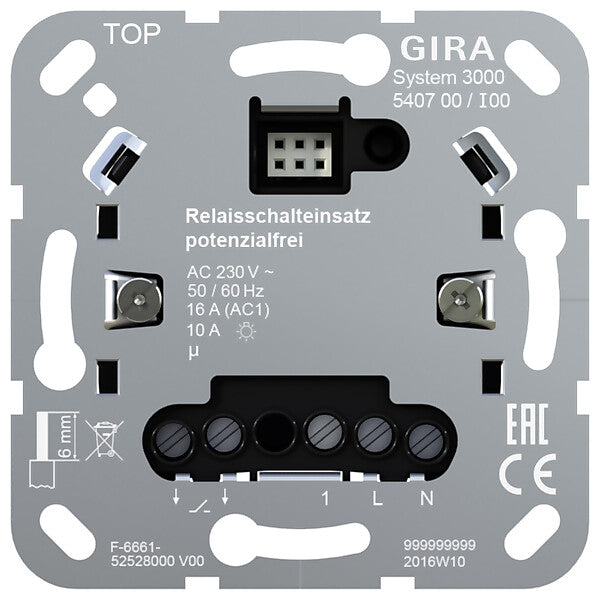 Gira Relaisschalteinsatz pot.frei 540700