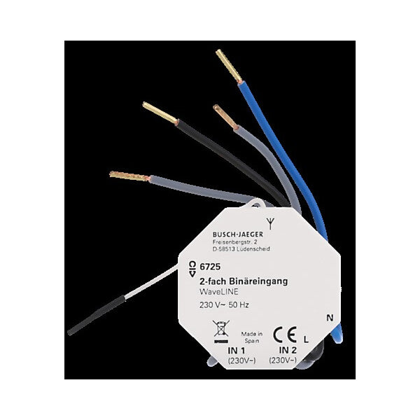 Busch-Jaeger Binäreingang Wavel-LINE 2-fach 230V AC 6725