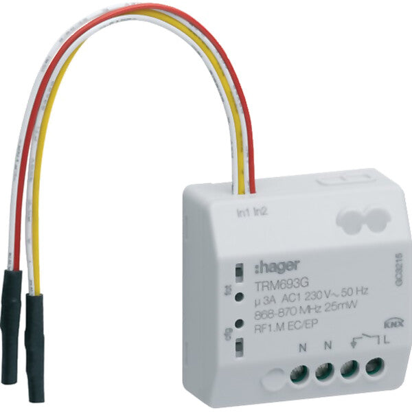 Hager Funk UP Schaltaktor 1-f.Binär 2-f.230V3A TRM693G