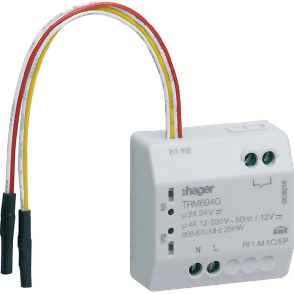 Hager Funk UP Schaltaktor 1-f.Binär 2-f.230V4A TRM694G