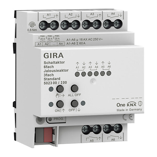 Gira Schalt-, Jalousieaktor 6f/3f 16 A 502300