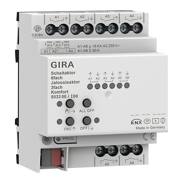 Gira Schalt-, Jalousieaktor 6f/3f 16 A 503300