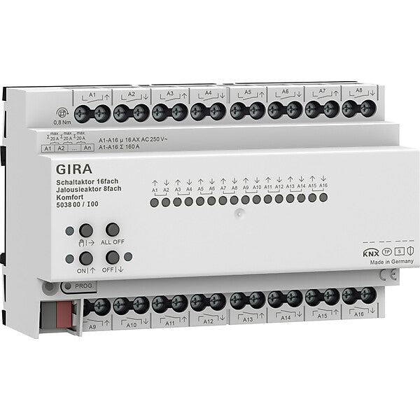 Gira Schalt-, Jalousieaktor 16f/8f 16 A 503800