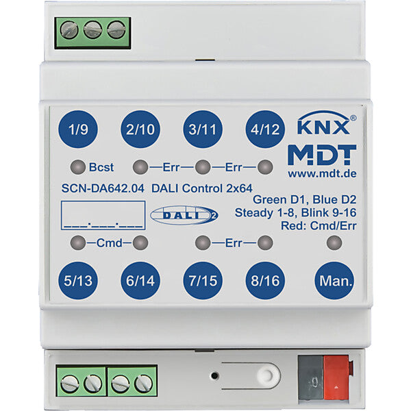 MDT technologies DALI Control 2x64 Gateway 4TE, REG SCN-DA642.04