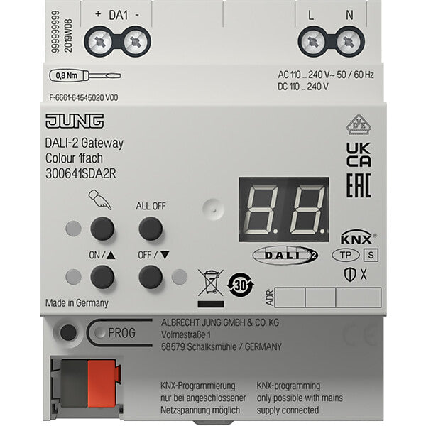 JUNG KNX DALI-2 Gateway Colour 1fach 30064 1S DA2 R
