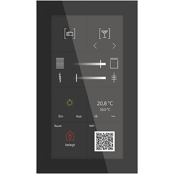 MDT technologies KNX Glas Touch Smart Plus 6 Zoll, Schwarz BE-GTSP6TS.01S