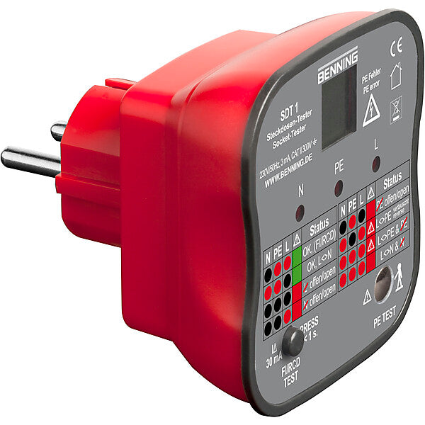 BENNING Steckdosentester mit Fingerkontakt SDT 1