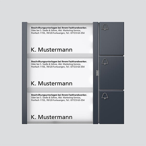 Siedle Tasten-Modul anthrazitgrau TM 612-3 AG