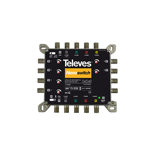 Televes Multischalter 5 in 6 Guß NEVO recpower kask. MS56C
