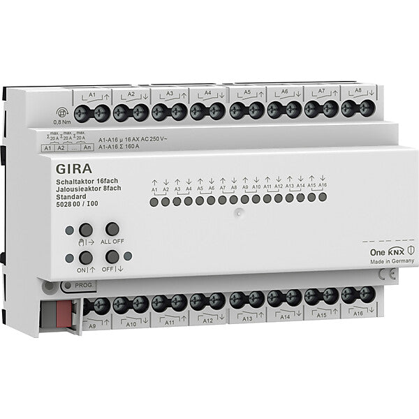 Gira Schalt-, Jalousieaktor 16f/8f 16 A 502800