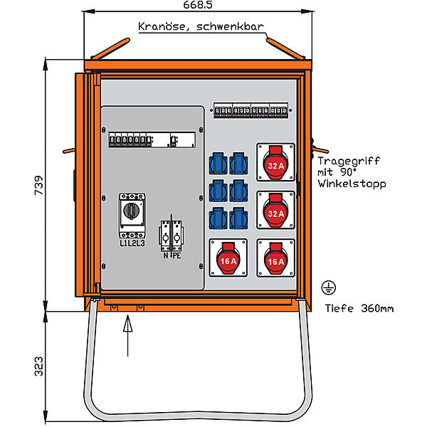 WALTHER-WERKE Verteilerschrank 44kVA WV0315R1