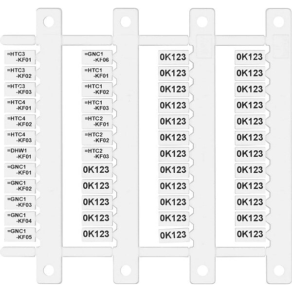 Finder Bezeichnungsschild-Matte mit 48 Schildern 093.48
