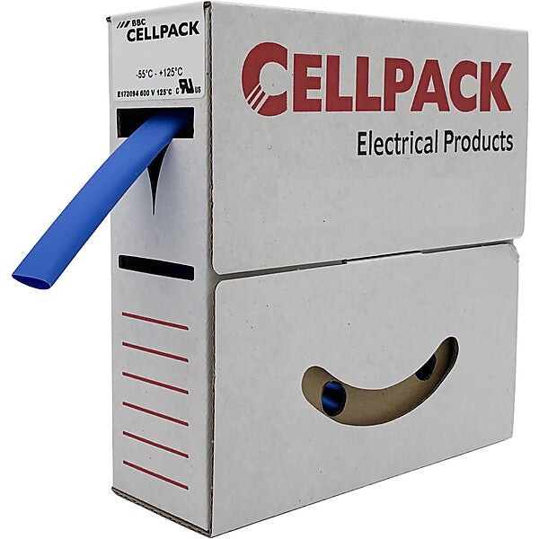 BBC Cellpack Schrumpfschlauch in Abrollbox 10m SB/9-3/blau/10m