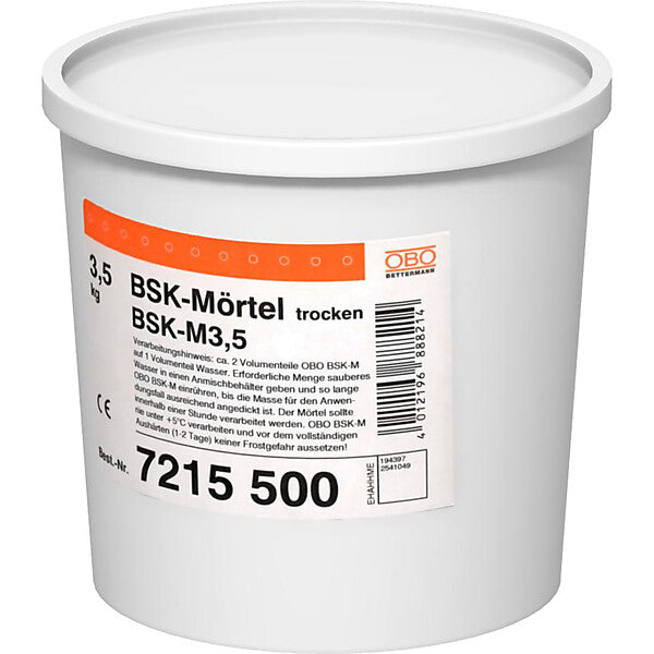 OBO Brandschutzkanal-Mörtel 3,5kg, grau BSK-M