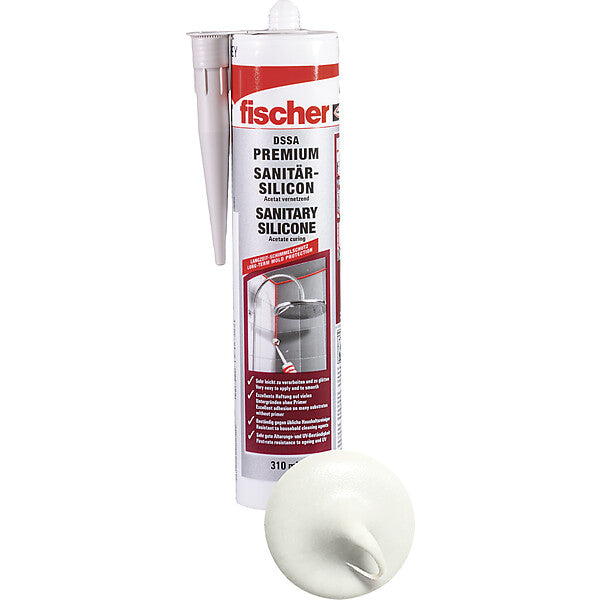 fischer Sanitärsilicon weiss DSSA W