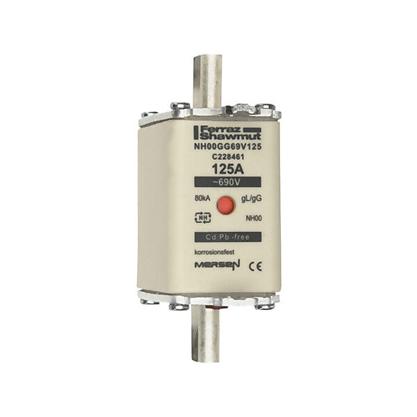 Mersen NH-Sicherungseinsatz SF Gr.00 gG 125A/690VKM NH00GG69V125
