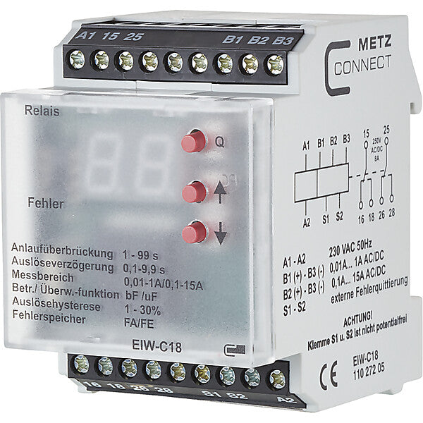METZ CONNECT Strommessrelais 0,01A-15A,2W,230VAC 110 272 05