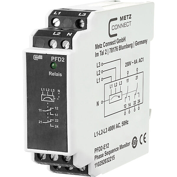 METZ CONNECT Überwachungsrelais PFD-2-E12 400VAC 2W