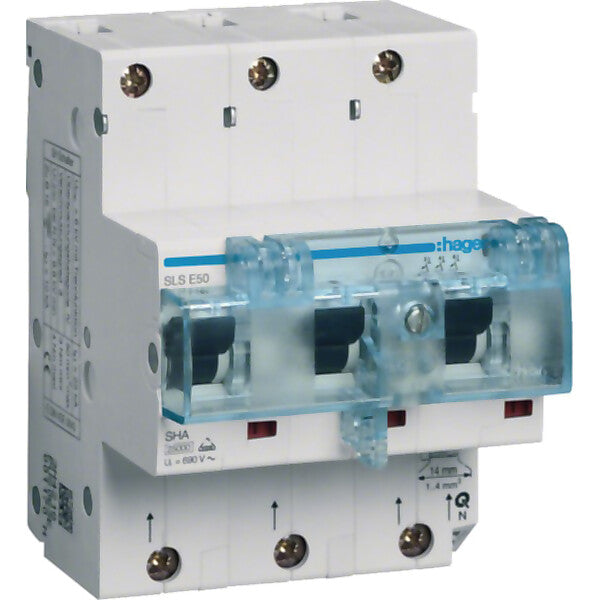 Hager SLS-Schalter 50A,3polig,E-Charak. HTN350E