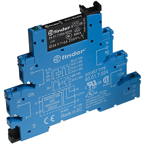 Finder Koppelrelais 6,2mm 1W 12VDC 38.51.7.012.0050