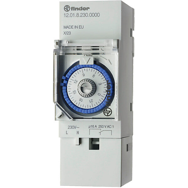 Finder Zeituhr Motorant.Tag-Prog. Gangres.70h,1W230VAC 12.01.8.230.0000