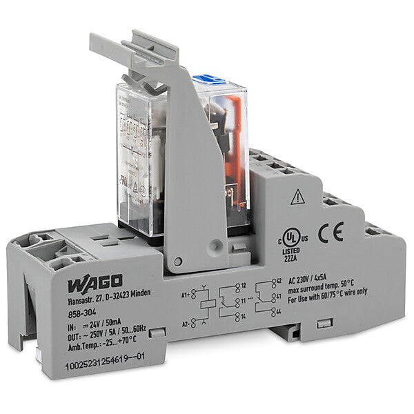 WAGO Relais-Baustein 24VDC 4XUM 858-304